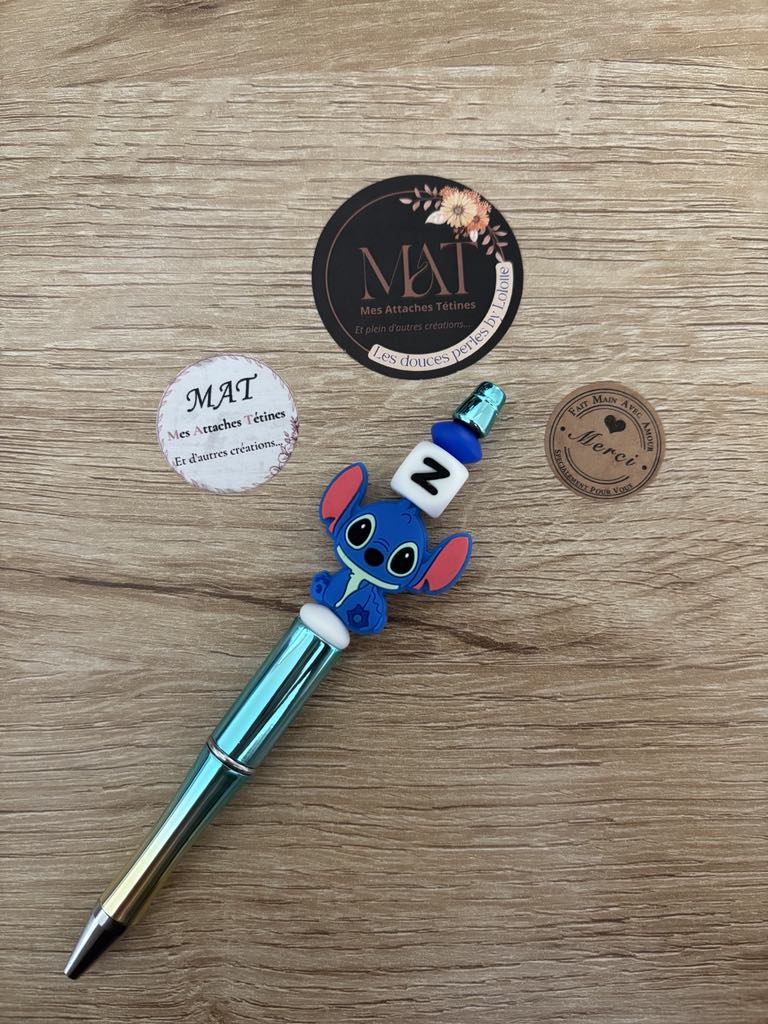 Stylo stitch AVEC motif et lettre